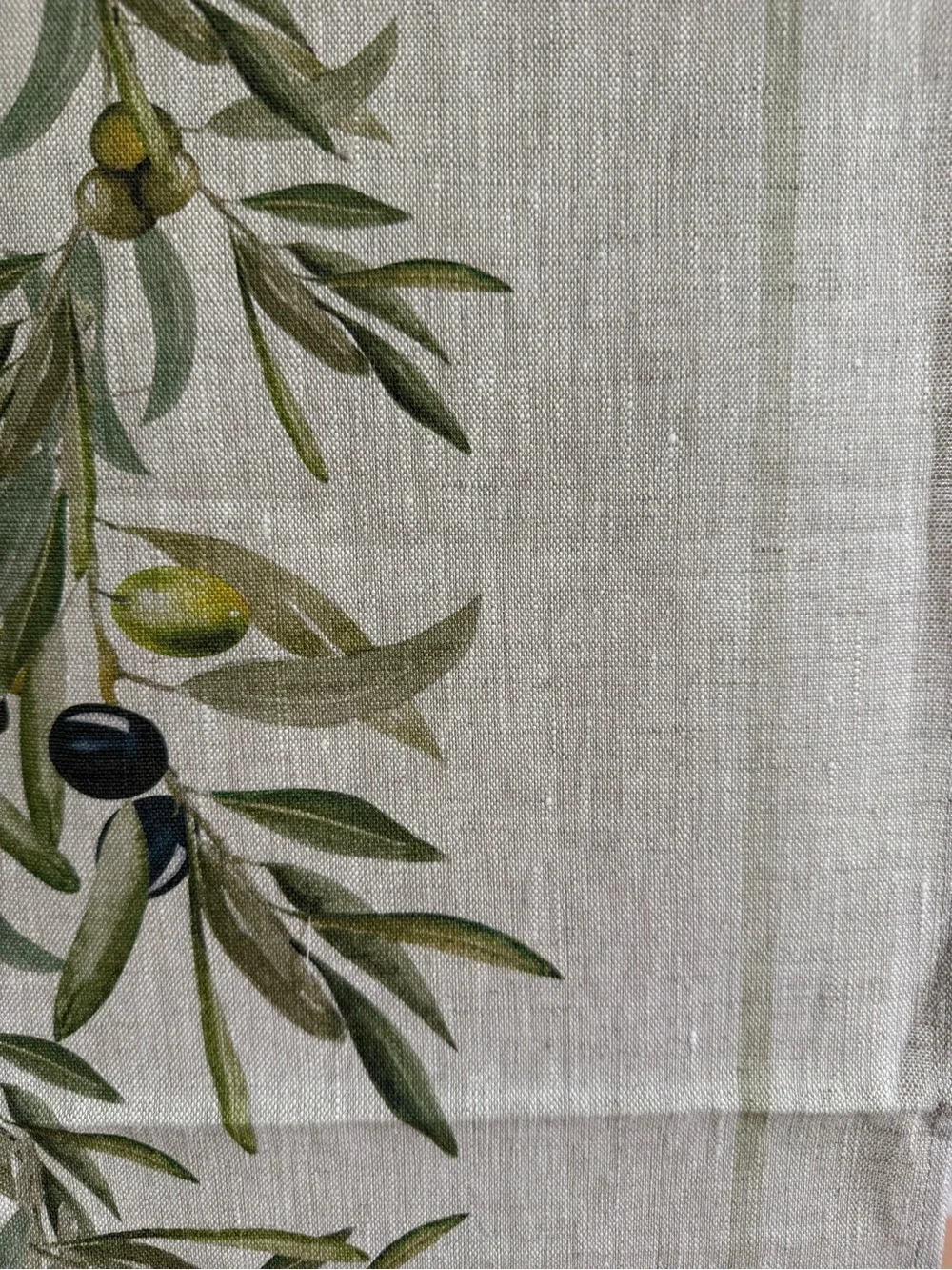 Art on Linen 18” x 90” Handmade in Lithuania Olive BranchTable Runner NWT